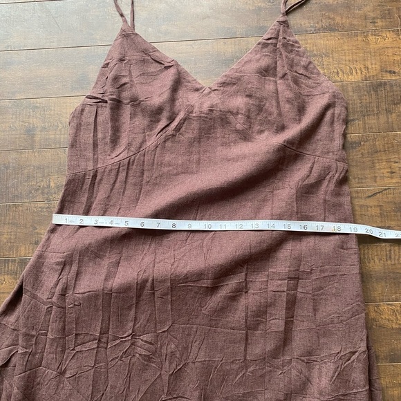 Free People Emmers brown linen midi dress - Picture 11 of 15